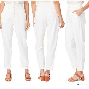 NWT Paige Carrot Paperbag Waist Exposed Button Fly Ankle Jeans (G)